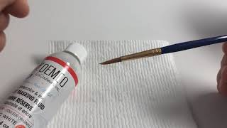 Remove dried masking fluid from brushes [upl. by Pokorny]