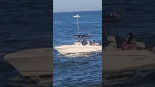 Extreme Tidal Currents  Cobia Boat Captain Struggles Getting Past The Tip Of The Jetties [upl. by Jacquie]