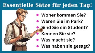 Deutsch Effektiv Hören  Top 100 Alltagsfragen für fließende Kommunikation [upl. by Corso]