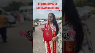 Convocation Mini Vlog🎓 Chitkara University youtubeshortsshortstrending [upl. by Sualakcin688]