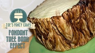 Fondant tree bark effect How To Tutorial Zoes Fancy Cakes [upl. by Victor]