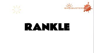 RANKLE noun meaning with examples in sentences [upl. by Gnal]