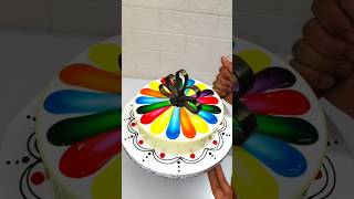 How To Make Vanilla flavour Multi Colour Cake Design cake shorts short youtube trending food [upl. by Ameyn]