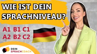 SPRACHNIVEAUS GENAU ERKLÄRT🇩🇪 Deutschniveau  Deutsch lernen  A1 A2  B1 B2  C1  C2 [upl. by Frissell108]