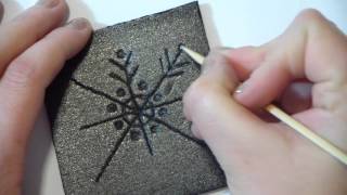 Tutorial decorazioni Natalizie fai da te stampini di polistirolo  DIY christmas foam stamps [upl. by Junji495]