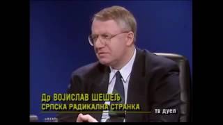 TV duel Vojislav Seselj Vuk Draskovic V Draskovic dosao nadrogiran u emisiju [upl. by Yregram651]