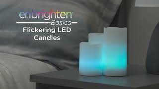 76151 Enbrighten Basics Flickering LED Candles  Overview [upl. by Ashton63]