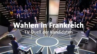 Wahlen in Frankreich Das erste TVDuell [upl. by Frohne]