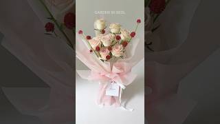 Bouquet wrapping tutorial 🍓 [upl. by Lashond]