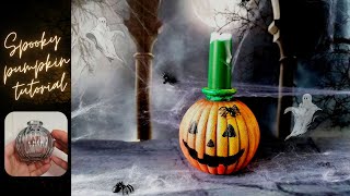 Kako ukrasnu staklenku pretvoriti u strašnu bundevuhalloween art [upl. by Somisareg]