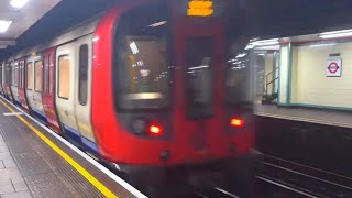 London Underground district line train at Mile End station [upl. by Broderick346]