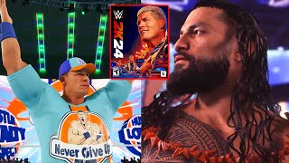 WWE 2K24 Roman Reigns amp John Cena Ratings Revealed [upl. by Schacker200]