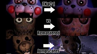 FNaC 1 vs FNaC 1 Remastered All Jumpscares 4K [upl. by Karlotta872]