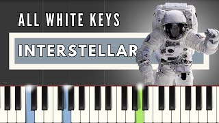 Hans Zimmer  Cornfield Chase  ALL WHITE KEYS  Fast amp Easy Piano Tutorial [upl. by Eeluj]