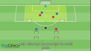 Soccer dribbling drill  Soccer conditioning drill The Star  YouCoach soccer drill drawing software [upl. by Emiaj]