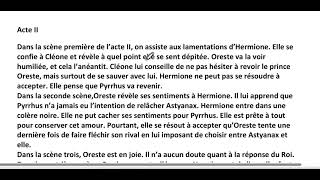 Andromaque de Racine Résumé et analyse avec Madame Maha [upl. by Iruj]