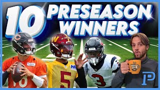 TOP 10 PRESEASON WINNERS Jayden Daniels Caleb Williams Tank Dell amp More Standouts [upl. by Nayr]