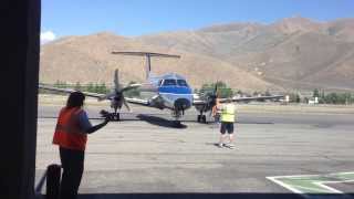 Skywest Emb 120 Engine Start and Taxi Out Friedman Memorial Airport [upl. by Ardys]