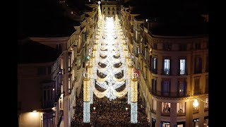 Encendido de las luces de Navidad en Málaga 2023 [upl. by Joon]