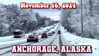 Anchorage Alaska 111624 Drive Walmart Costco Wholesale  DeBarr [upl. by Ahseket]