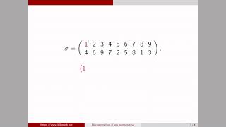 Comment décomposer une permutation en produit de cycles à supports disjoints [upl. by Cornie]