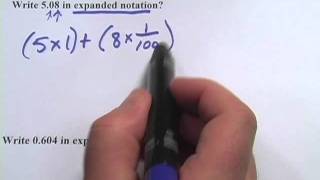 Basic Math Writing Decimals in Expanded Notation [upl. by Nolat]