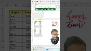 Dont Use Sum in Excel‼️Instead Use Amazing Function excel exceltricks exceltips shorts [upl. by Ariik]