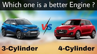 3 Cylinder Vs 4 Cylinder  Basic Differences  Pros amp Cons of both [upl. by Nogem]