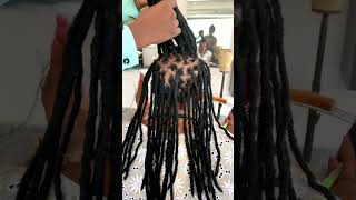 How I mad faux dreads on a short hairdreads fauxlocs hairtutorials trendingstyle [upl. by Ayyn849]