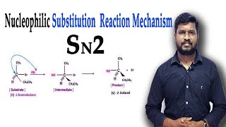 6Nucleophilic Substitution Reaction  SN2 Reaction Mechanism  Haloalkanes [upl. by Ludewig320]