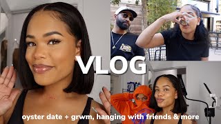 VLOG Oyster Date Hanging With Friends GRWM BOB  Glam amp more  Arnellarmon [upl. by Nosrettap705]