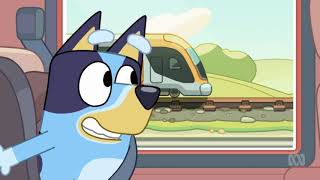 Train Race  Bluey Road Trip [upl. by Hayifas]