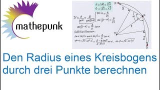 Den Radius eines Kreises durch drei Punkte berechnen [upl. by Anayra]