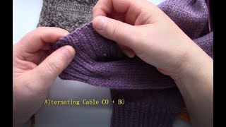 alternating cable cast on  Bind off [upl. by Wollis]