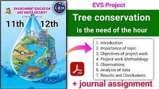 Tree conservation is the need of the hour evs Project  12th evs project journal assignment [upl. by Nara]