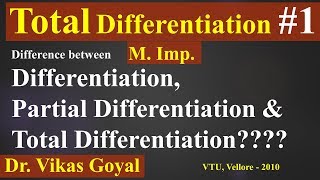 Total Differentiation 1 in Hindi Mimp  Engineering Mathematics [upl. by Ttevy166]