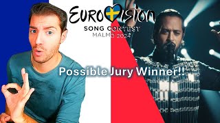 France Eurovision 2024 Slimane quotMon Amourquot ReactionReacción  Análisis canción english subtitles [upl. by Ecirtap]