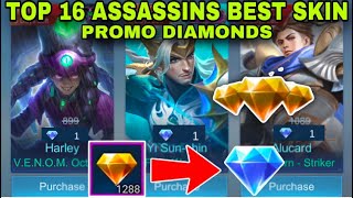 Best 16 Assassins Skins You Need To Buy With Promo Diamonds 💎 [upl. by Noeruat]