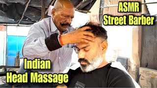 Asmr head massage back massage Neck cracking by Old school Indian barber Good vibes❤️ [upl. by Pedaiah778]