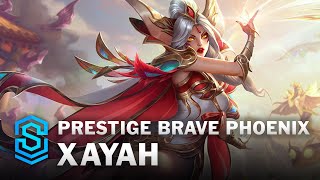 Prestige Brave Phoenix Xayah Skin Spotlight  League of Legends [upl. by Noteloc]