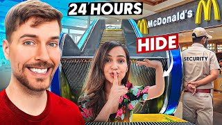 MR BEAST Challenged us to SURVIVE in MCDonalds for 24 Hours😱 [upl. by Felder510]