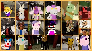 PIGGY BUT ITS 100 PLAYERS ALL JUMPSCARES UPDATED MRSTITCHY QUEST [upl. by Frasier763]