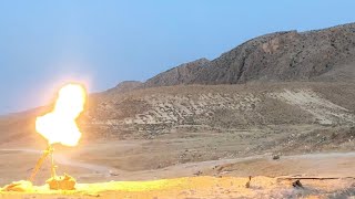 82mm mortar firing and impact on video [upl. by Eliason]