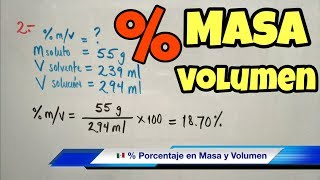 Cómo calcular la MASA de SOLUTO y SOLVENTE paso a paso  PORCENTAJE en MASA de una SOLUCIÓN [upl. by Etteniuqna]