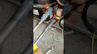 Compressor copper pipe sealing welding process Good tools and machinery make work easy [upl. by Akieluz]