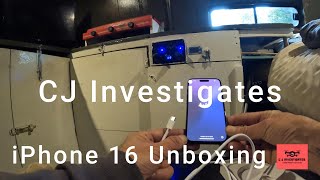 CJ Investigates iPhone 16 Unboxing [upl. by Ahtiuqal]