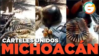 Cárteles Unidos muestra sus quottrofeos de guerraquot Michoacán [upl. by Innob338]