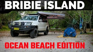 RACING THE TIDES ON BRIBIE ISLAND OCEAN BEACH 4WDRIVING CAMPING [upl. by Chrisse]