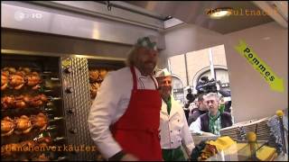 Thomas Gottschalk als Hähnchenverkäufer in Augsburg 18032011  ZDF Wetten dass [upl. by Marge]