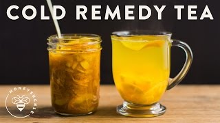 Cold Remedy Tea with Turmeric Ginger Honey Citrus  HONEYSUCKLE [upl. by Loria]